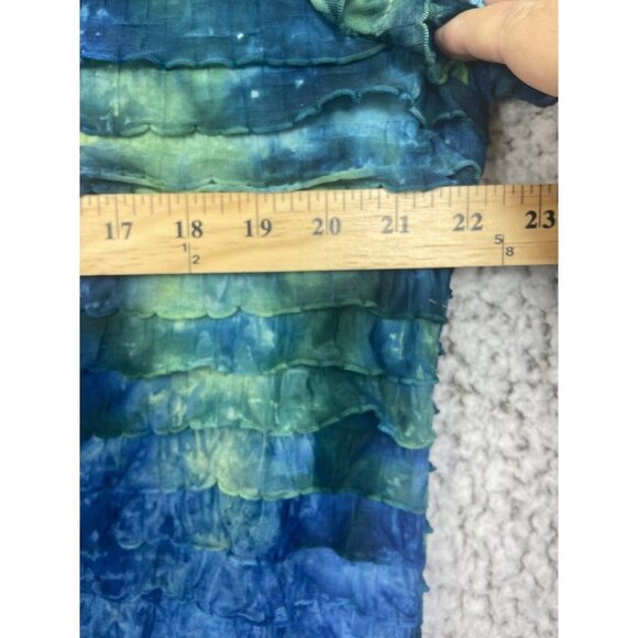 NY Collection  made USA ruffle short sleeve multicolor blouse women's size 2XL - Picture 3 of 7